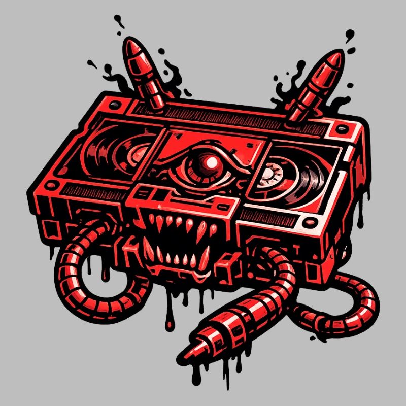 Red Demon Robot with Cable Hands