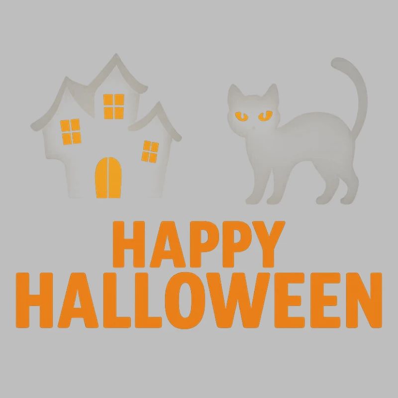 Conception de chat et de maison hantée d’Halloween