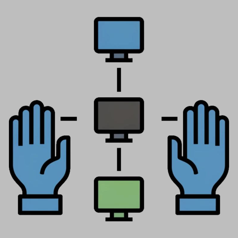 Decentralized Network | Blockchain P2P Symbol