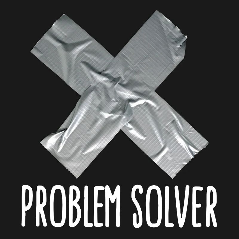 Problem solver lustig Klebeband Mann Vater