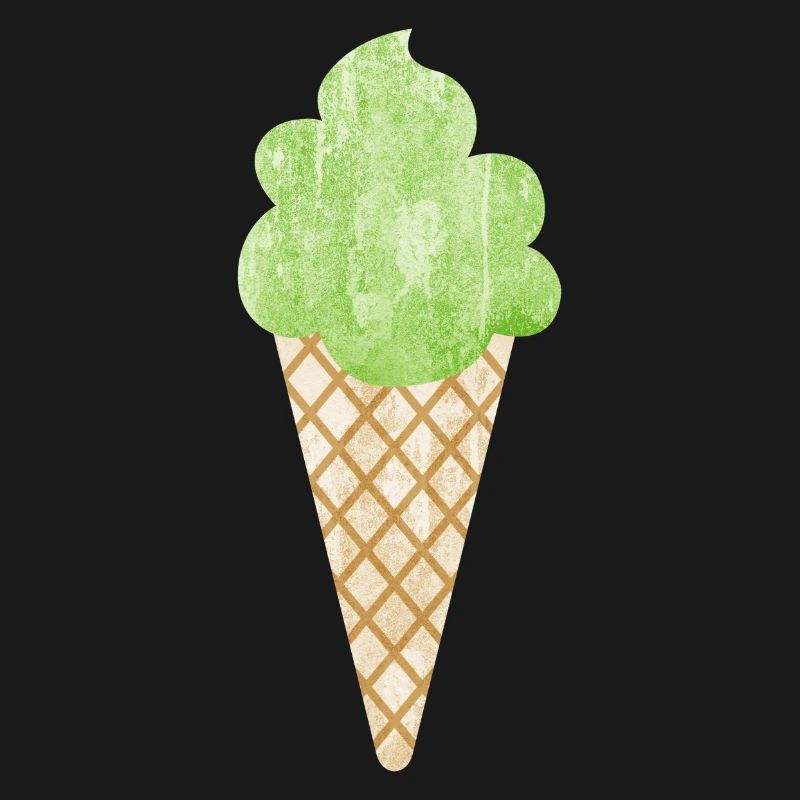 Cornet de crème glacée Cornet de crème glacée Woodruff vert