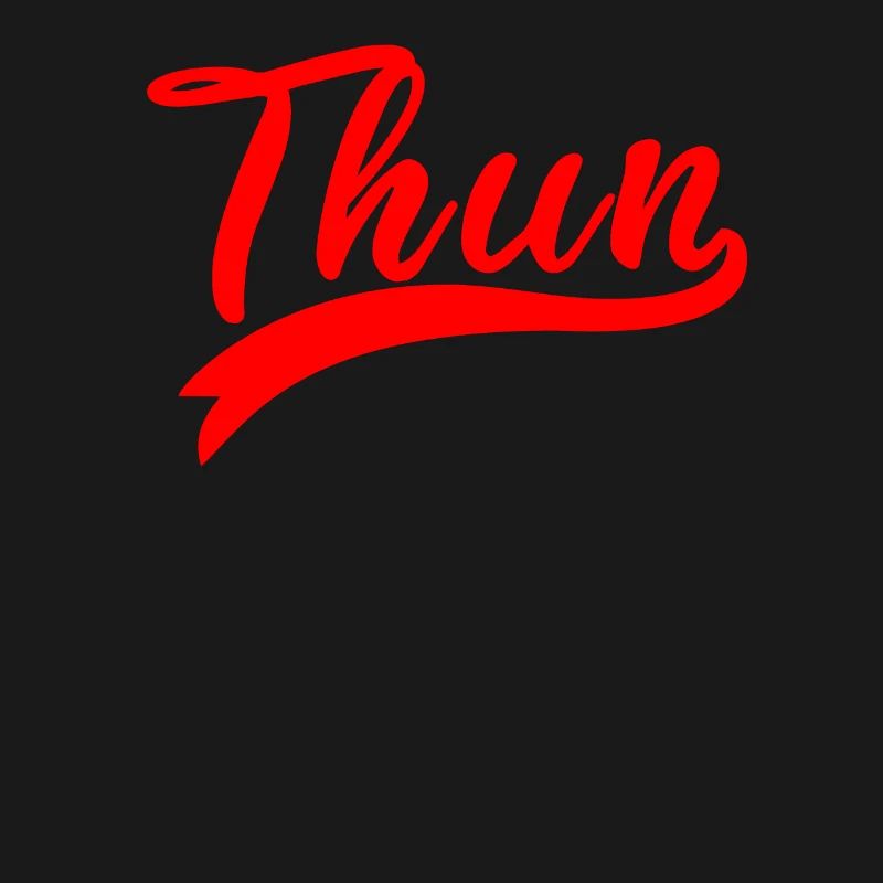Thun Script Rot Logo
