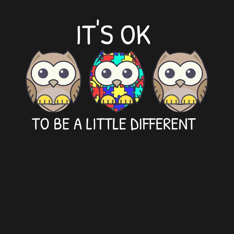 It's ok to be different Eule Asperger Autismus