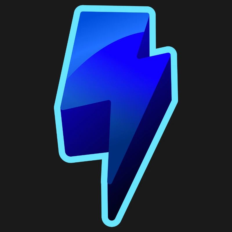 NeonBlitz Lightning Graphique Bleu