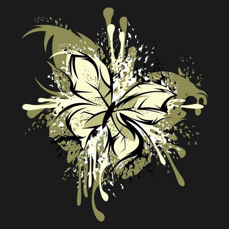 Papillon Abstrait Explosion Couleurs Graphique