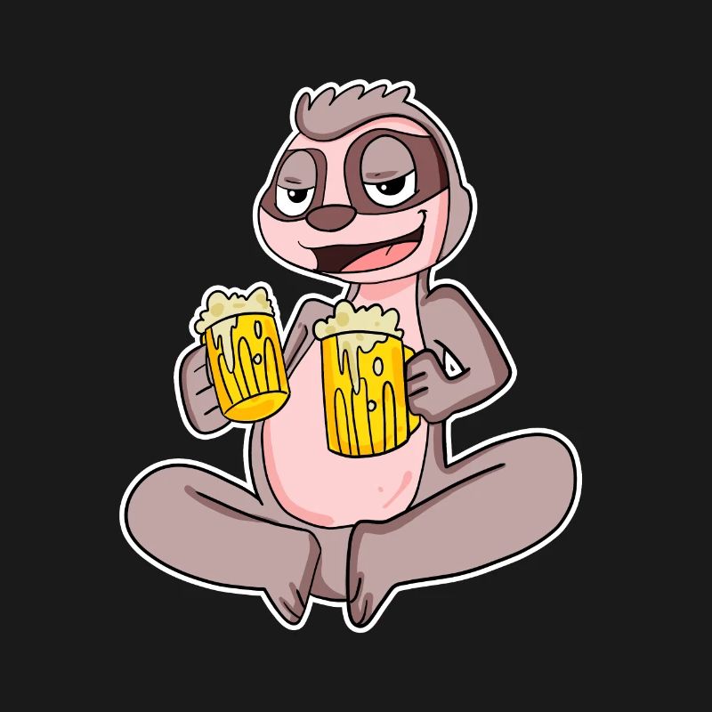 Faultier mit Bier
