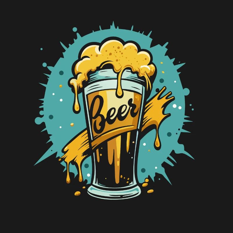 Graphique d’éclaboussures de bière mousseuse