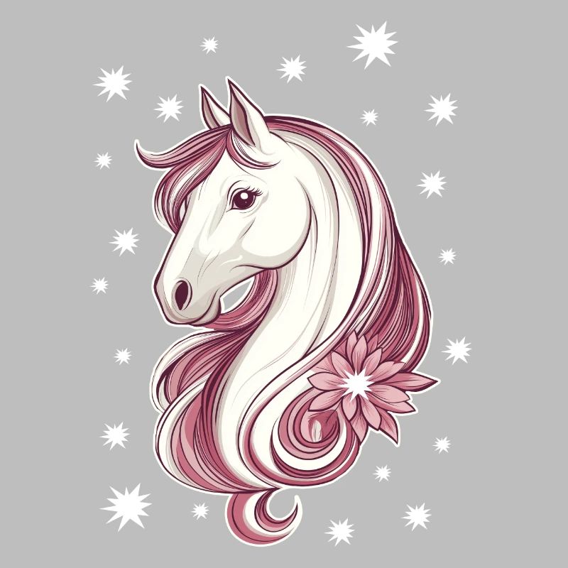 Cheval avec des étoiles