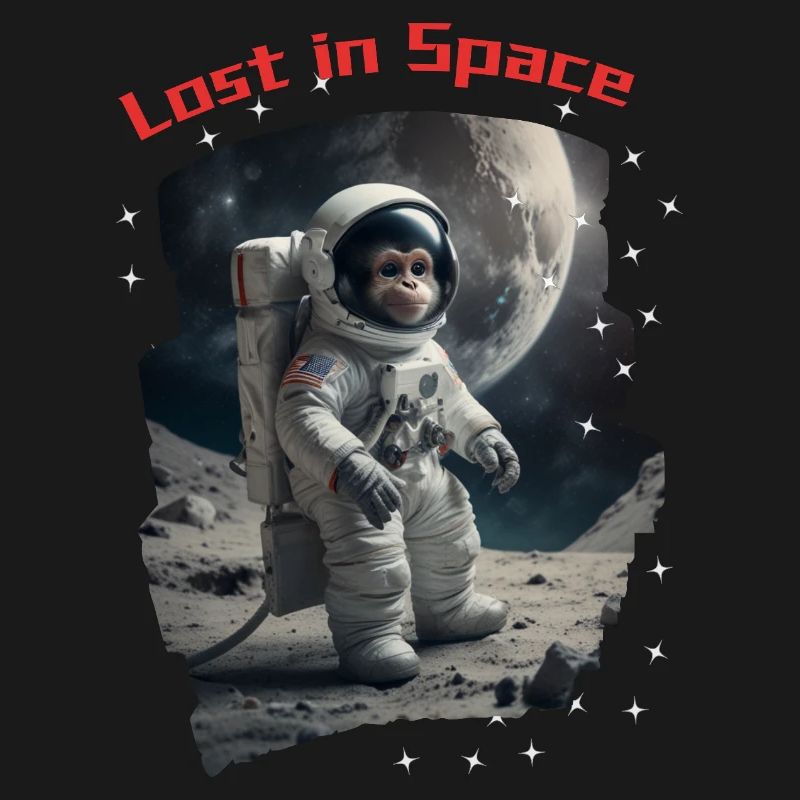 Perdu dans l’espace - Monkey en tant qu’astronaute