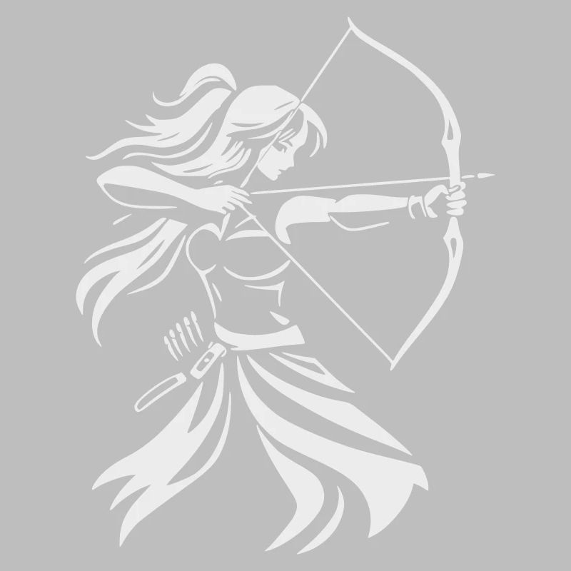 Bogenschütze-Silhouette mit Bogen