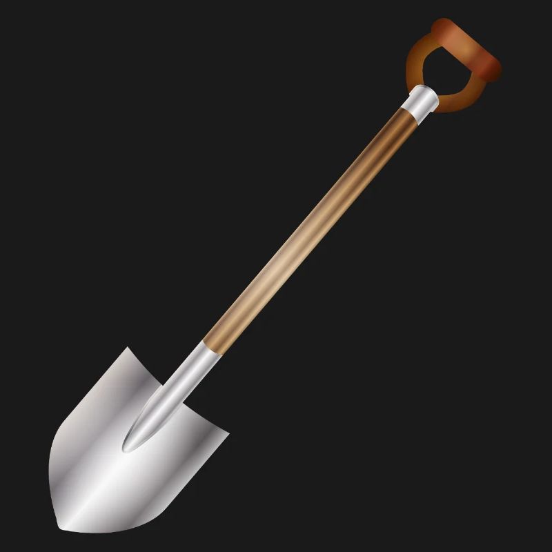 Bêche classique – motif d’outils de jardin et de construction