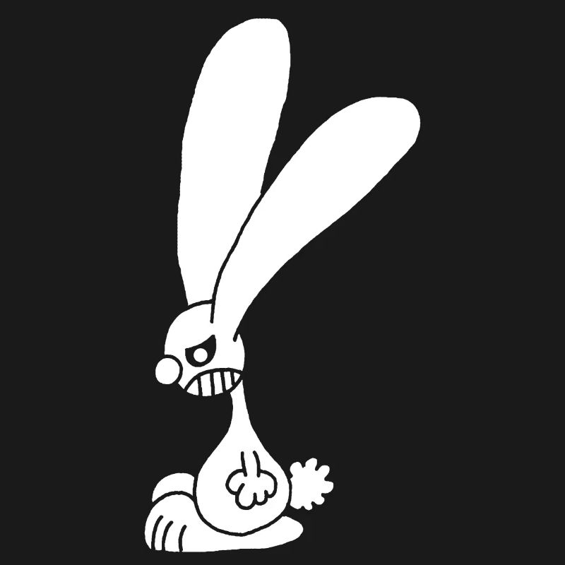 Grumpy White Rabbit