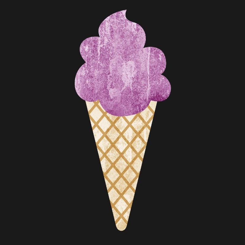Eiscreme Icecream Eis Waffel Eiskrem Eisdiele lila