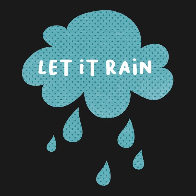 Cloud Let it rain Rain Weather Nursery Dots