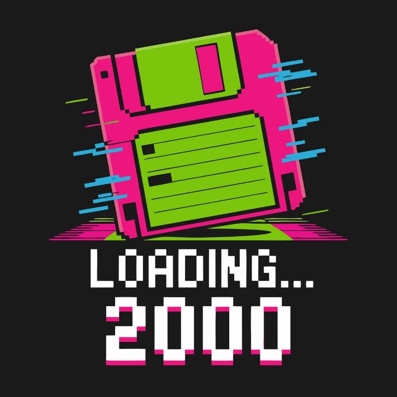 Loading 2000 Disketten-Design Retro Pixel Design