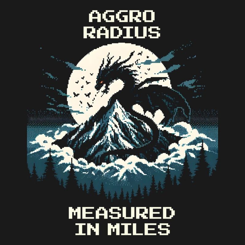 Aggro Radius | Retro Dragon Pixel Art