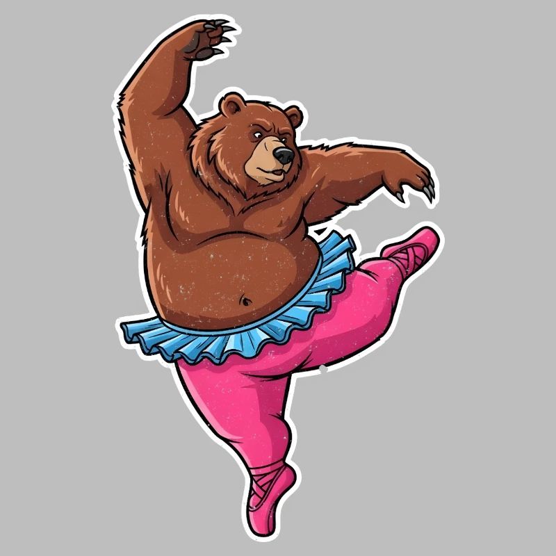 Ballett Bär Comic Geschenk