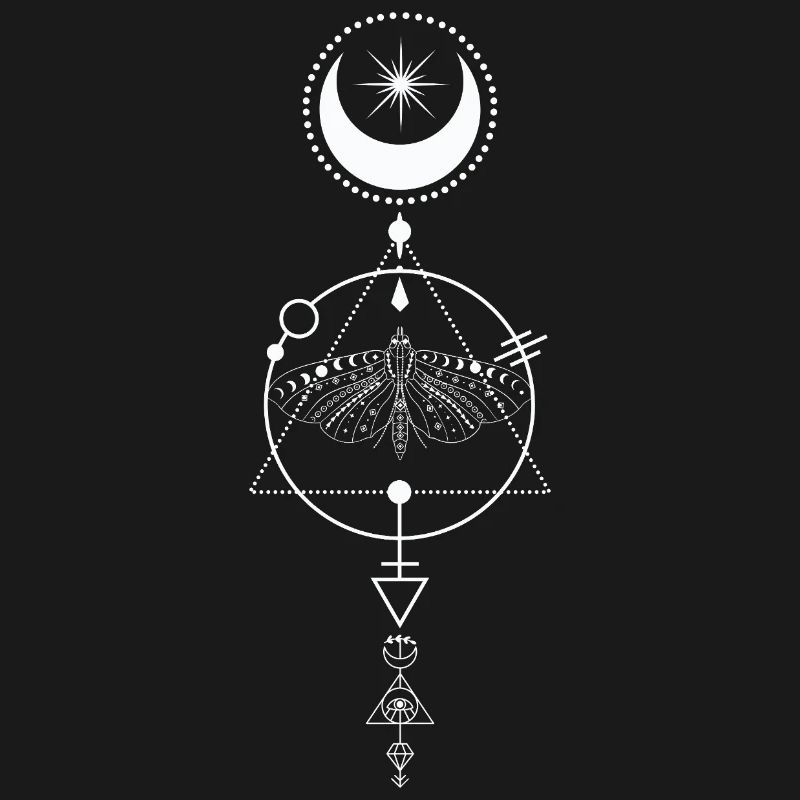 Celestial Moth Alchemy Glyph