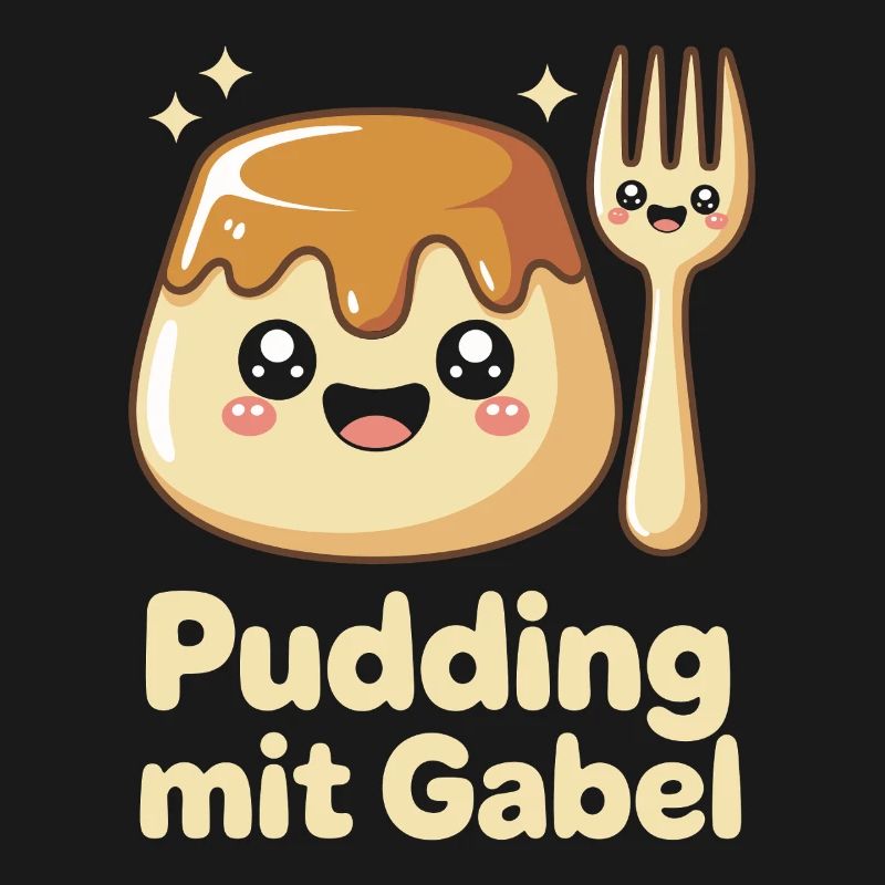 Pudding with fork
