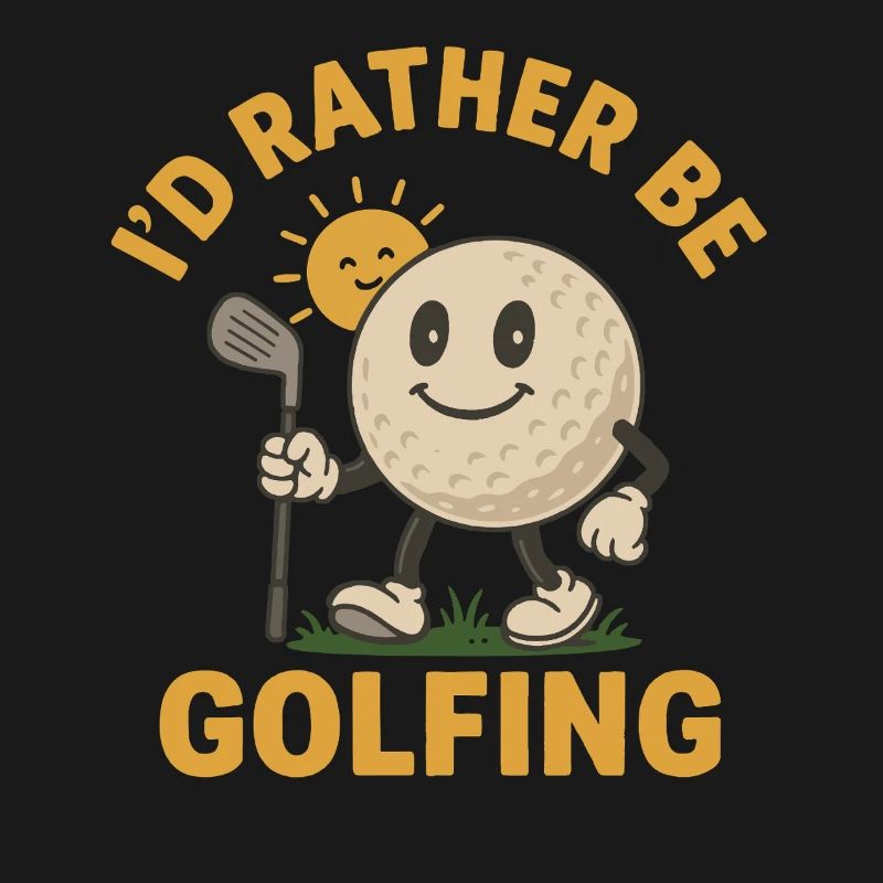 I'd Rather Be Golfing Funny Golf Play Golf