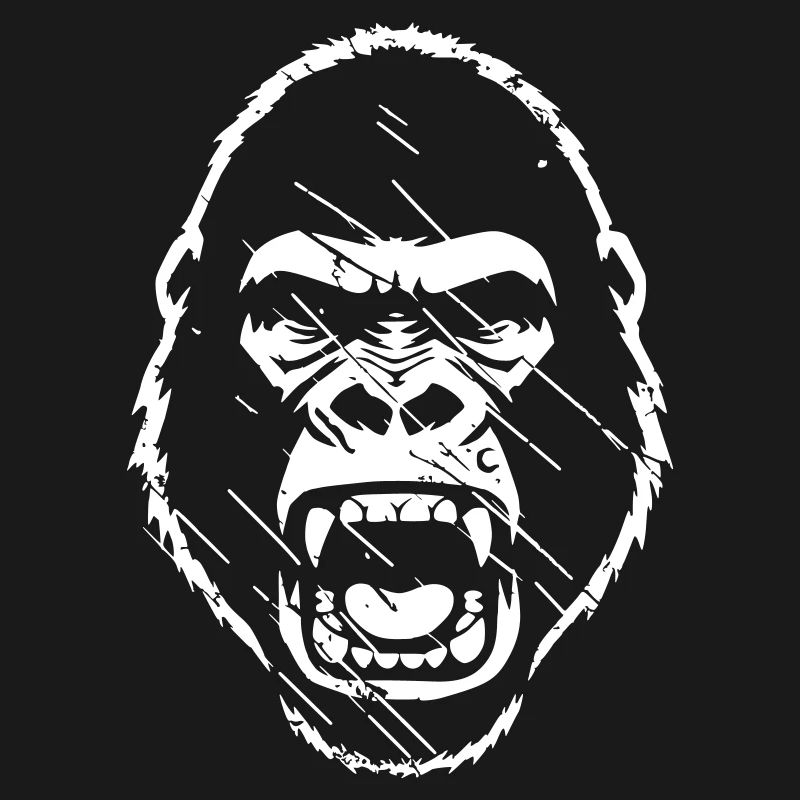Furious Gorilla Stenchil Grunge vector_path130