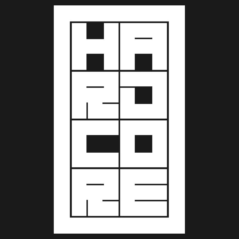 Logographe typographique hardcore audacieuse et blocée