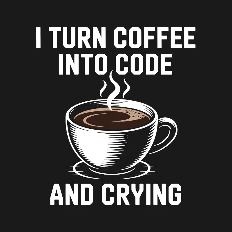 Coffee and programming debugging humor for Softwar
