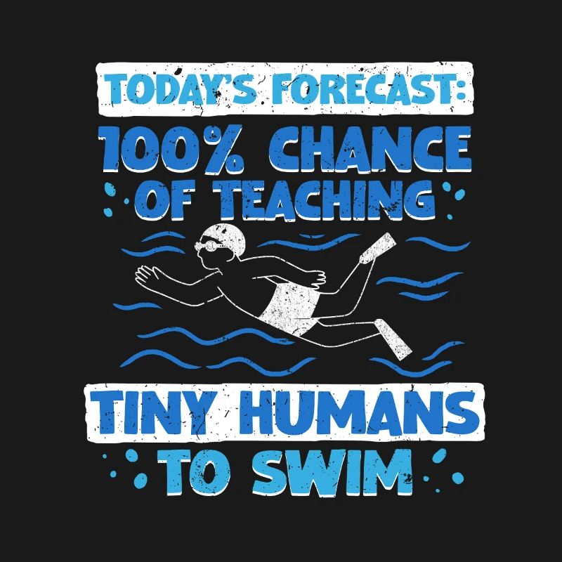 Swimming Instructor Teaching Tiny Humans To Swim