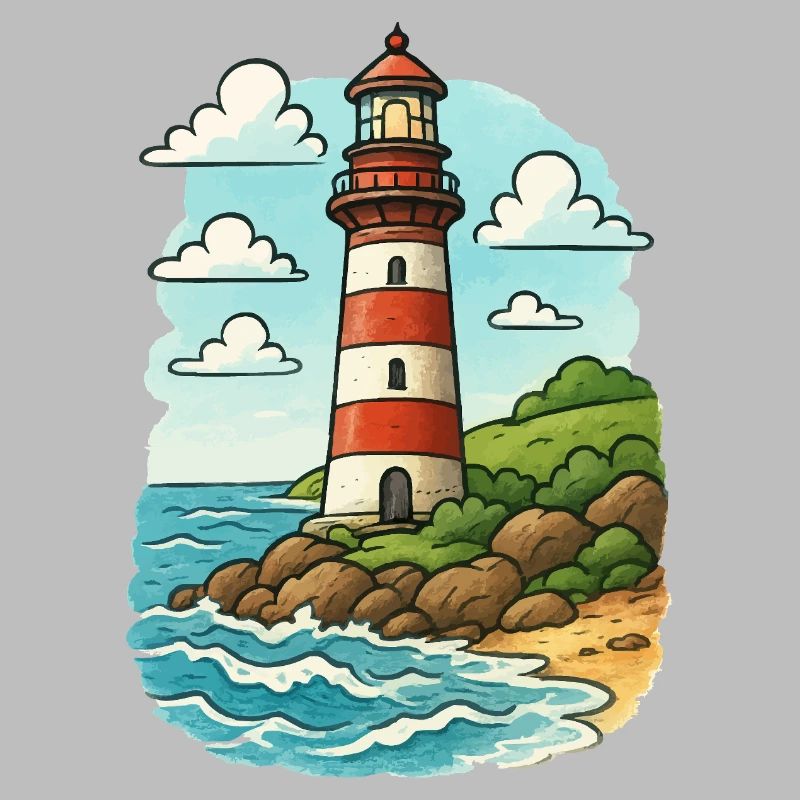 Phare sur le sentier côtier