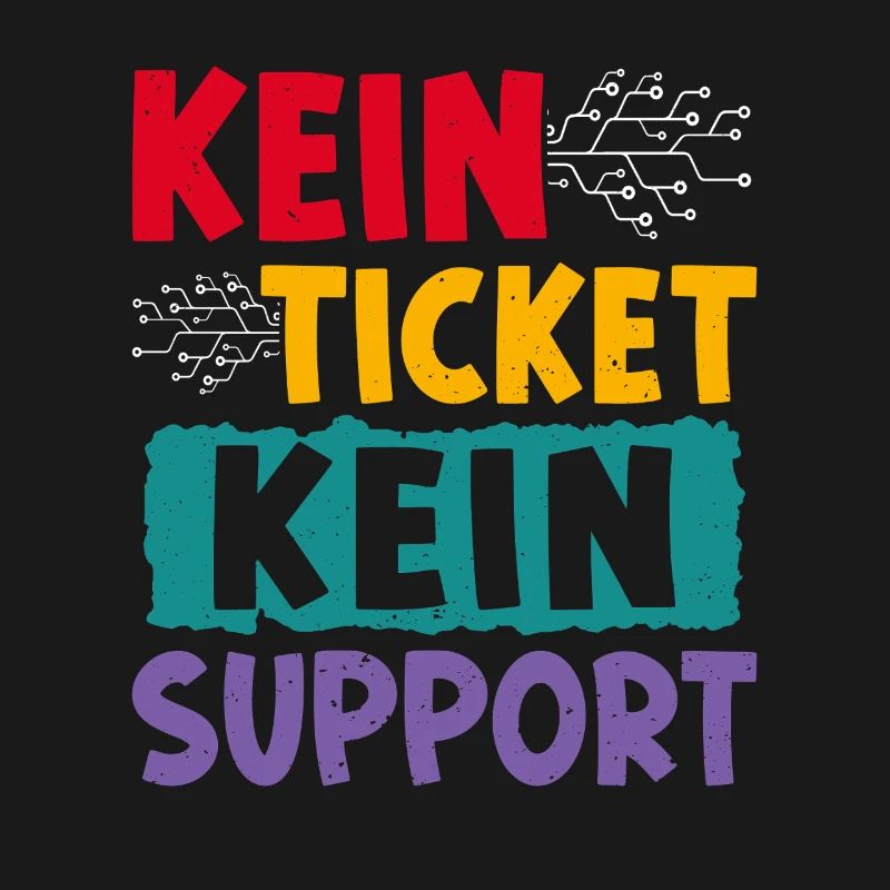 Nerd Computer KEIN TICKET KEIN PROBLEM LUSTIG
