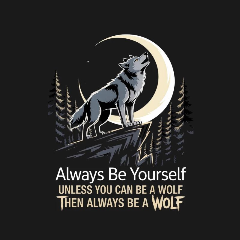 always be yourself unless you can be a wolf
