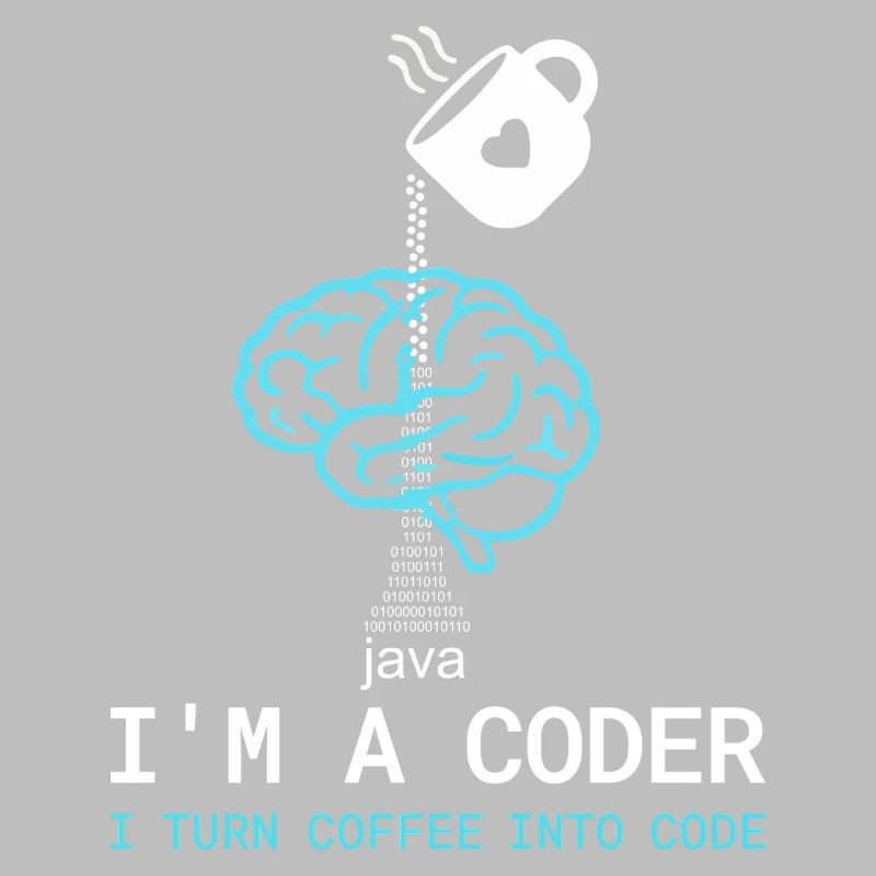 Coder T-Shirt: Coffee into Code – Nerdy Programmie