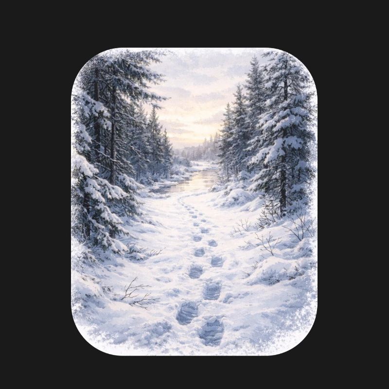 Winter Forest Path Morgenschein