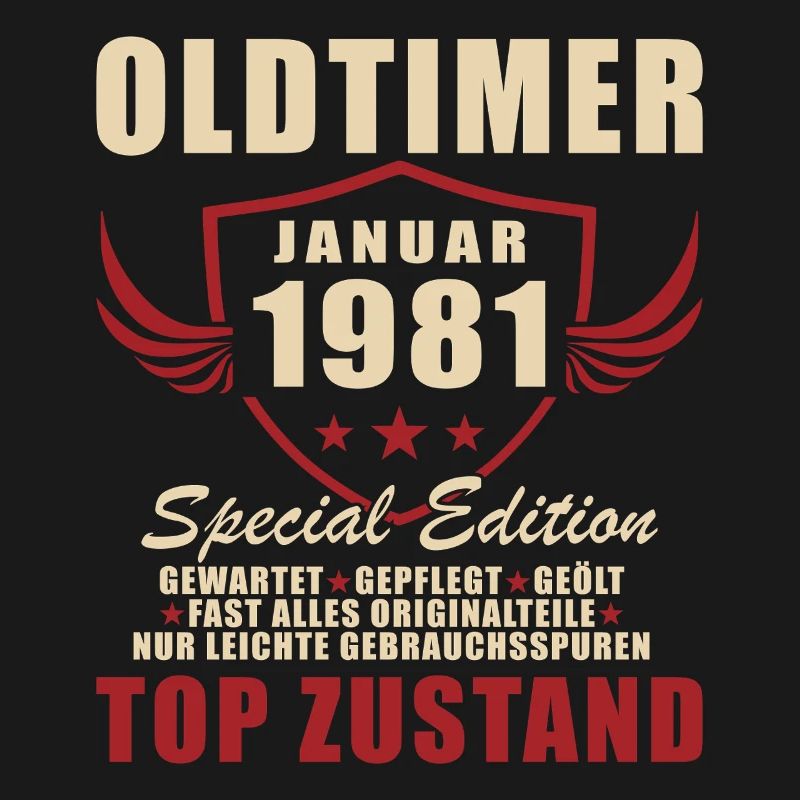 45. Geburtstag Geschenk Oldtimer Januar 1981