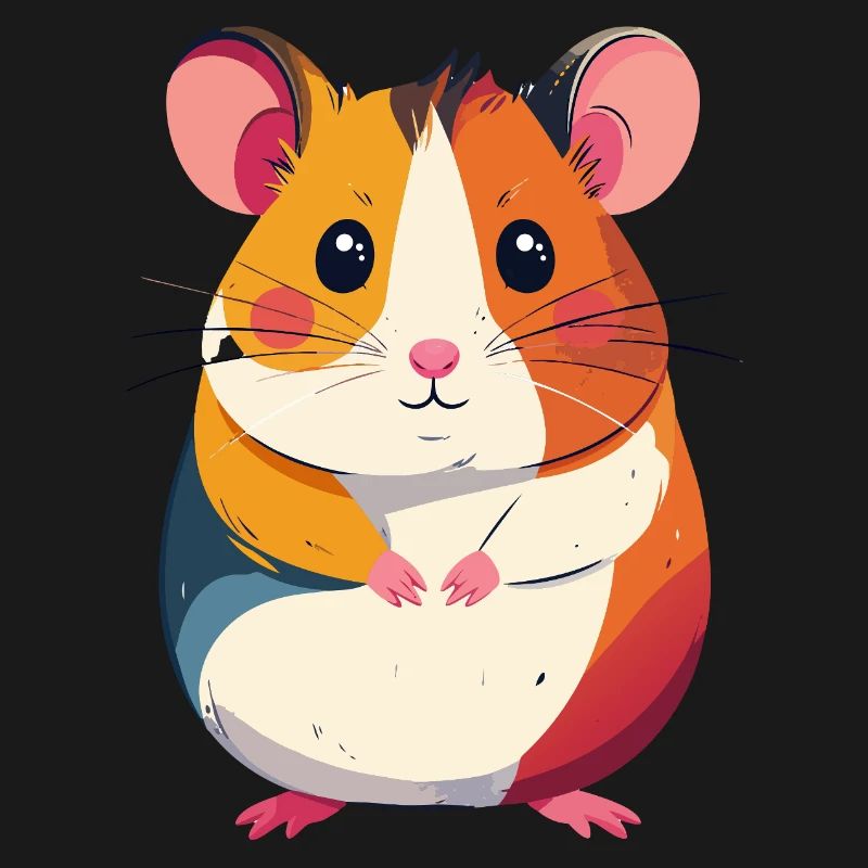 Petit motif coloré de patchwork de hamster mignon