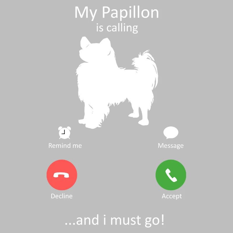 Papillon Dog Calling Smartphone Interface