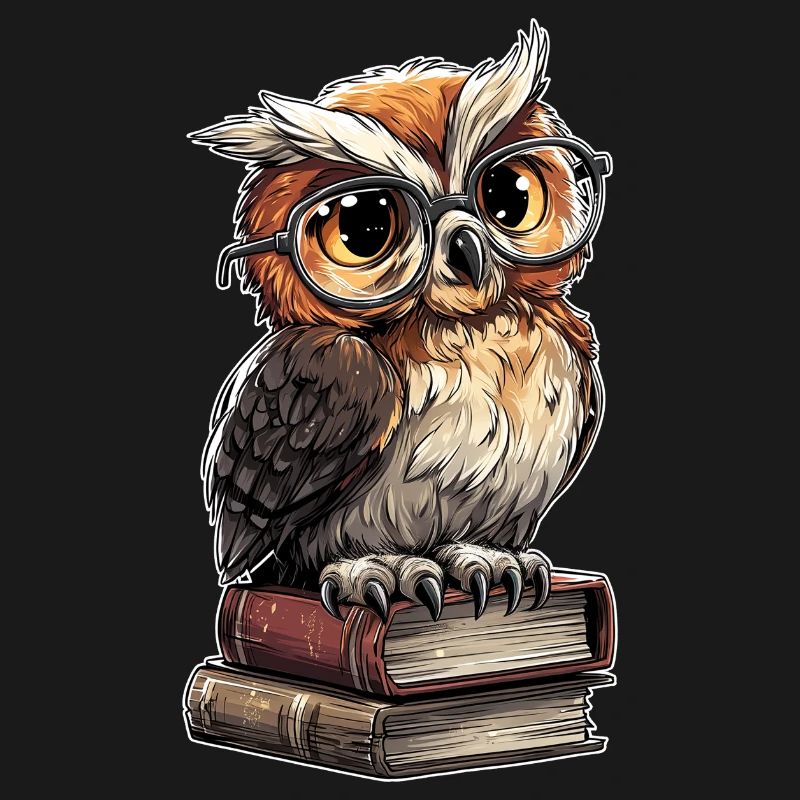 Club de lecture humoristique Owl Wise Stack Librarian