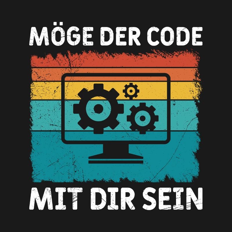 Ordinateur geek, QUE LE CODE SOIT AVEC TOI, DRÔLE