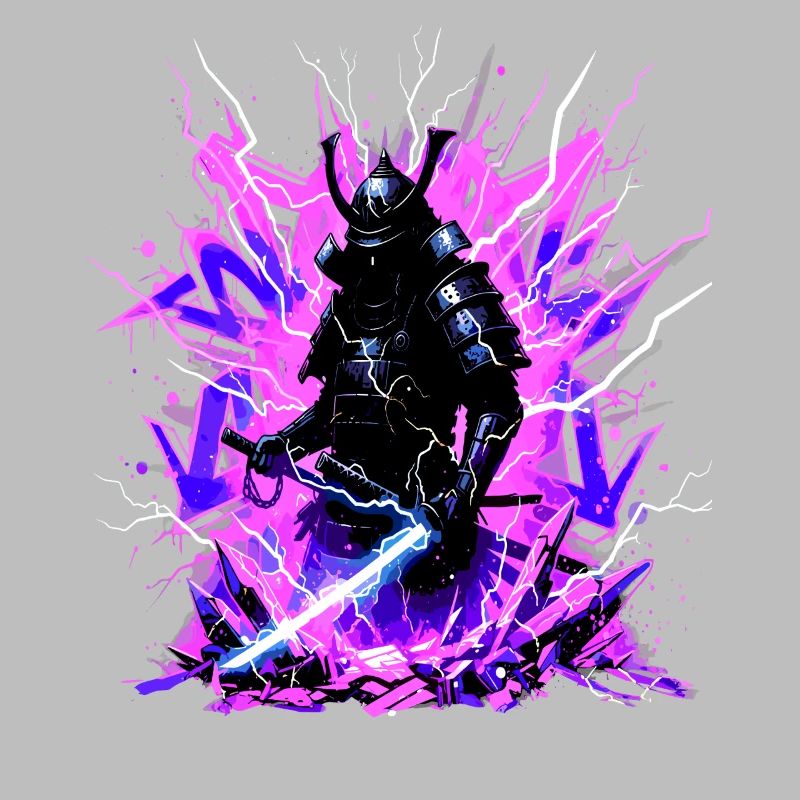 Cyber Samurai – Synthwave Katana Geist