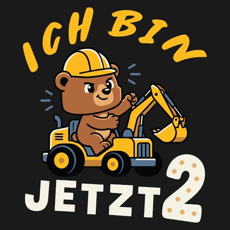 I'm Now 2 – Bear Excavator Construction Worker Design