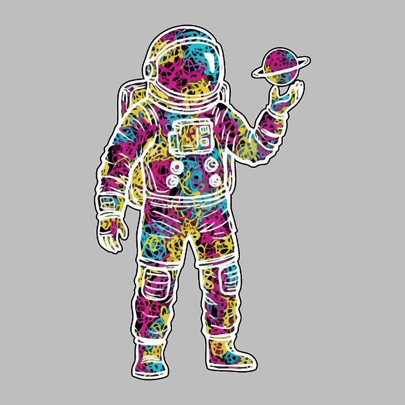 Space Astronaut Scribble Planet Scribbles