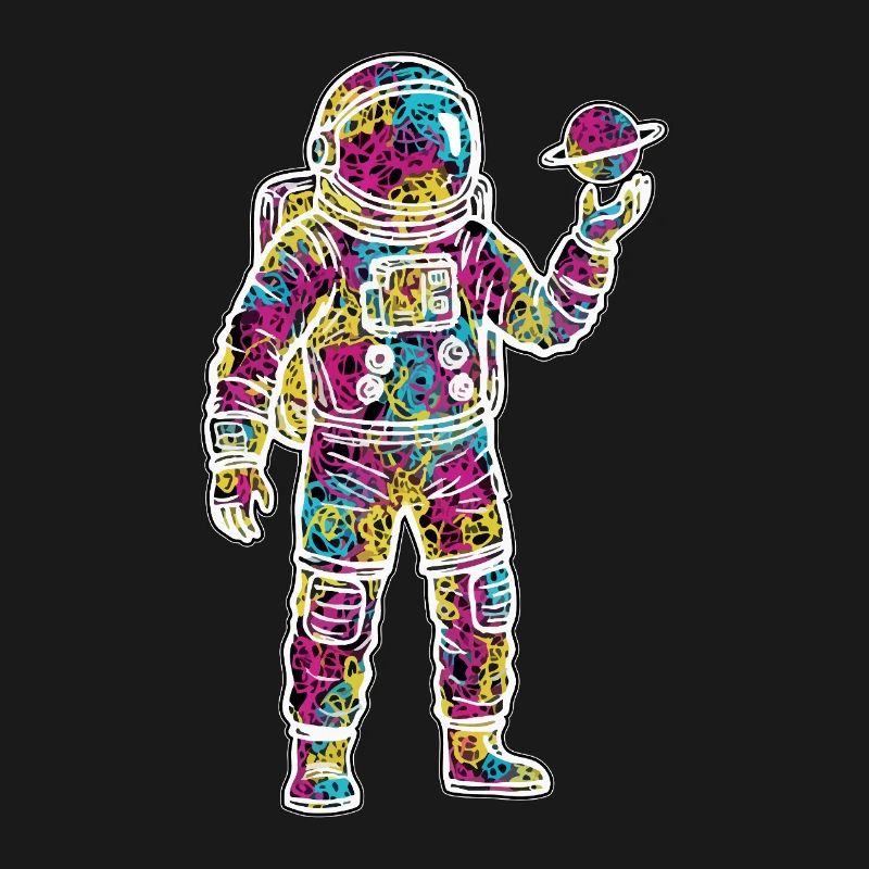Space Astronaut Scribble Planet Scribbles