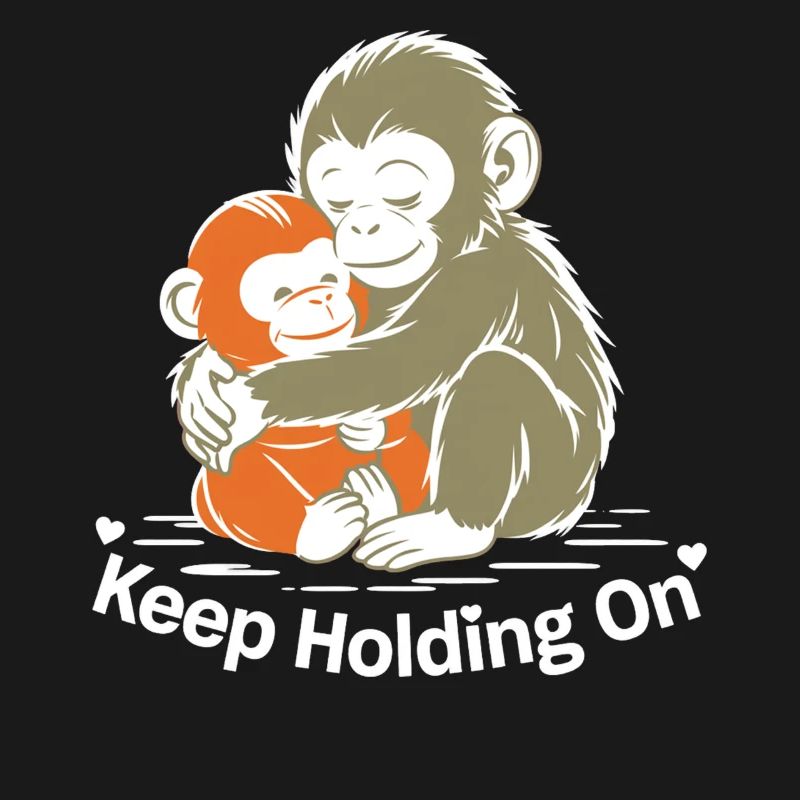 Keep Holding On Monkey Hug