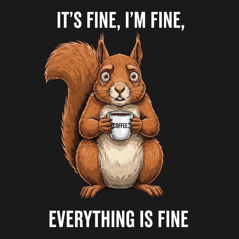 Its Fine Im Fine Kaffee Eichhörnchen