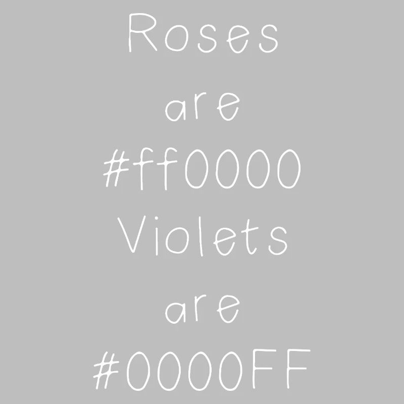 Hex-Farbcode Witz für Entwickler, Coder und Web...