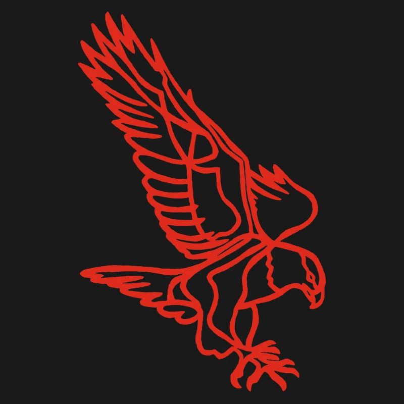 Red eagle in flight