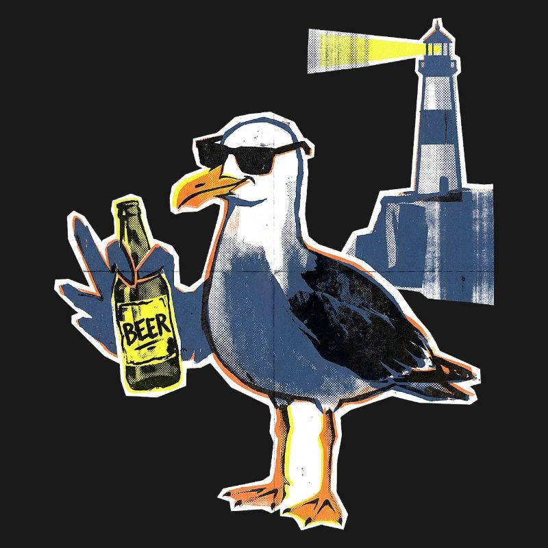 Coole Möwe Leuchtturm Bier