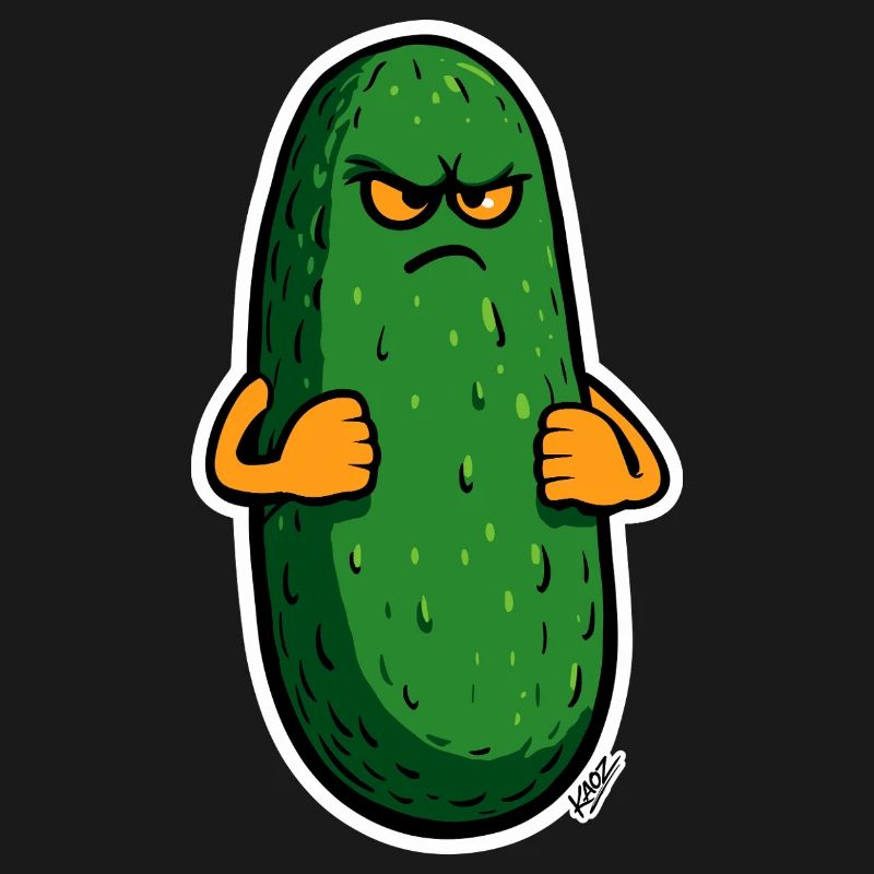 Grumpy Pickle Mascot