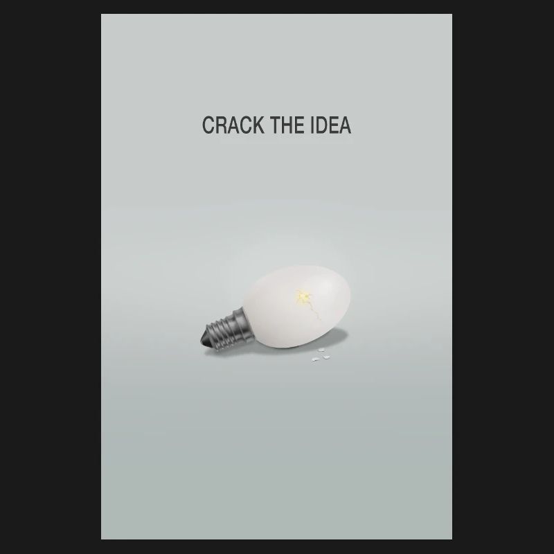 Crack The Idea Creative Thinking Poster