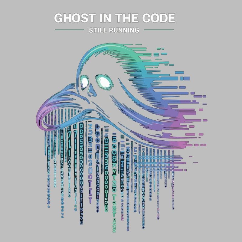 Programmeur de t-shirt fantôme dans le code Nerd informatique